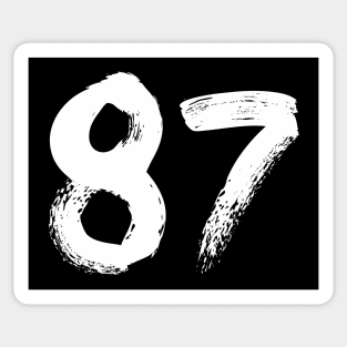 Number 87 Sticker